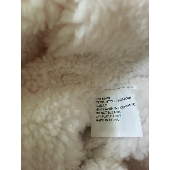 Pet Dog Graphic Print Fleece Faux Fur Vest Jacket Top Holiday Size L Red White - Picture 10 of 10